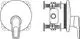 IS-Attrappe-Brausearm-UP-Ceramix-Blue-Bausatz-2-Rosette-d163mm-Chrom-A5676AA gallery number 2